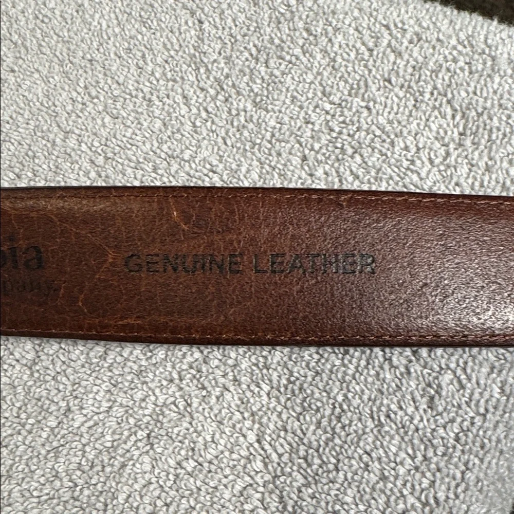 Columbia Brown Leather Belt men’s size 44 double‎ loop